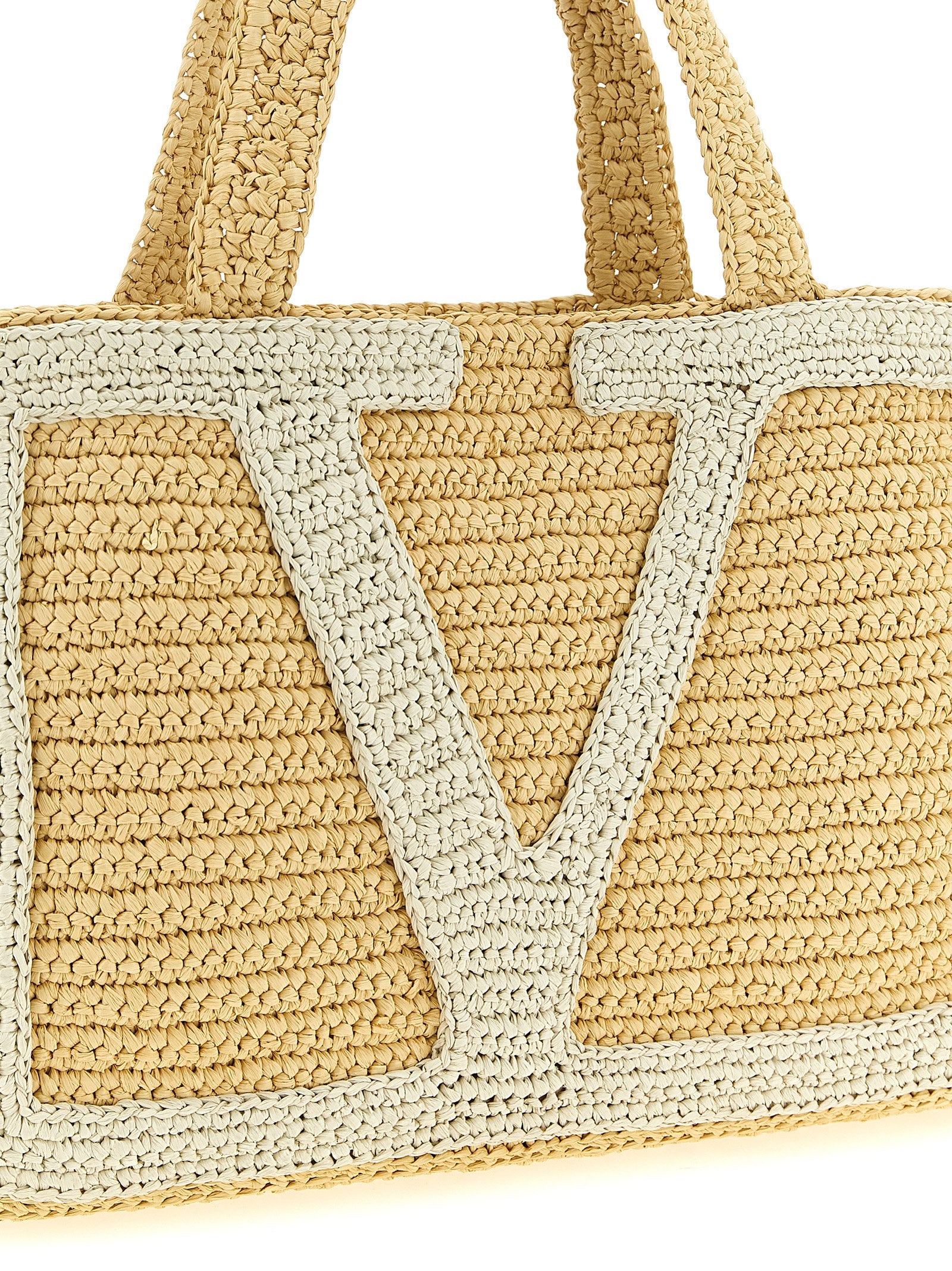 Bolso tote Valentino Garavani de viscosa blanca
