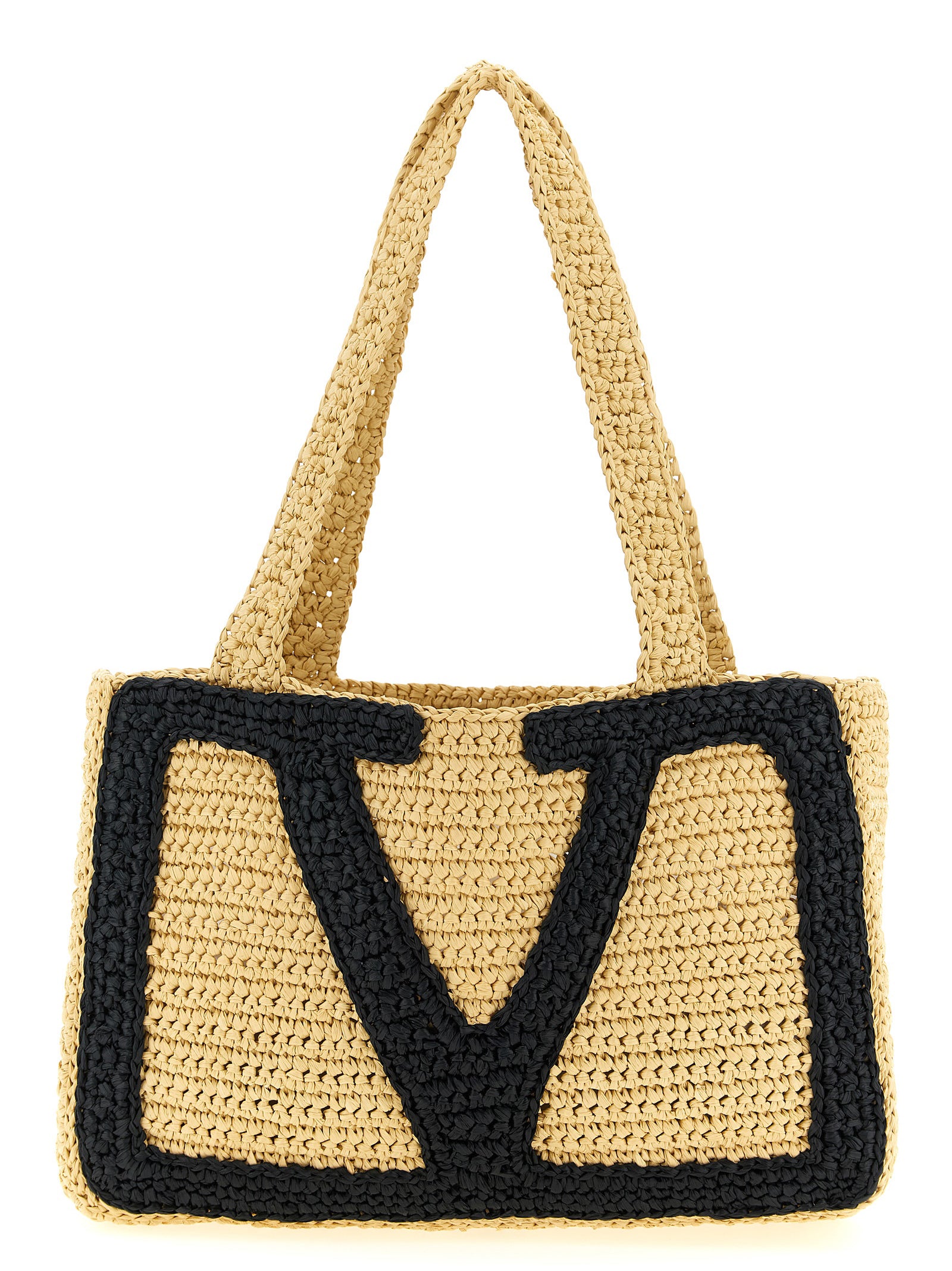Bolso Tote Valentino Garavani de Viscosa Beige
