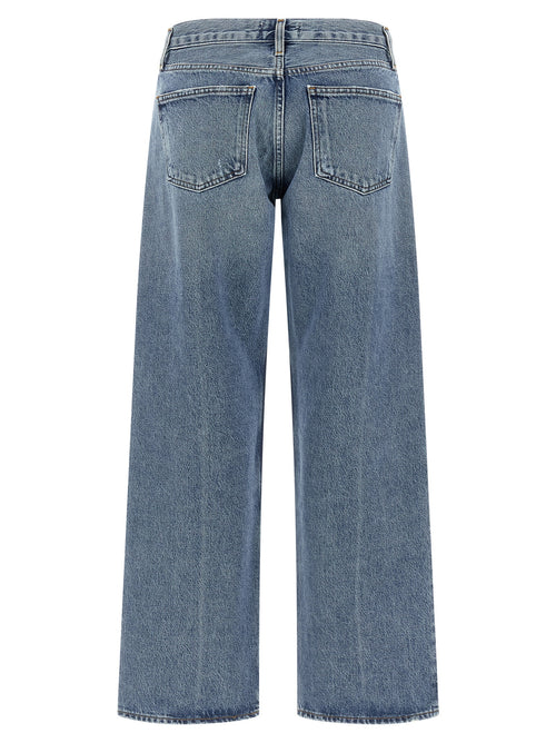 Jeans droits en coton bleu Agolde