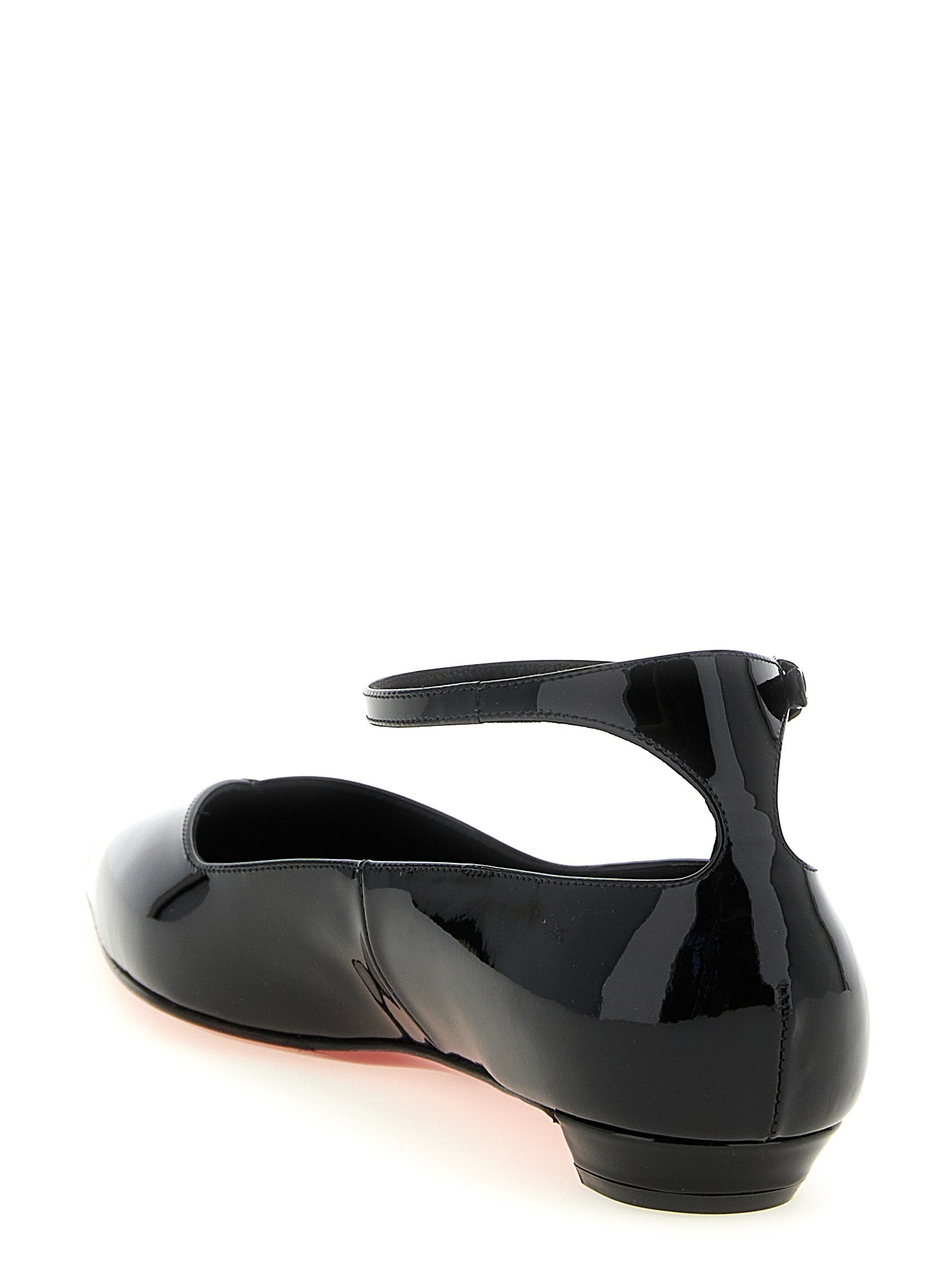 Zapatillas de ballet Christian Louboutin de piel de becerro negra
