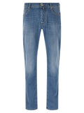 Jeans rectos de algodón azul Jacob Cohen