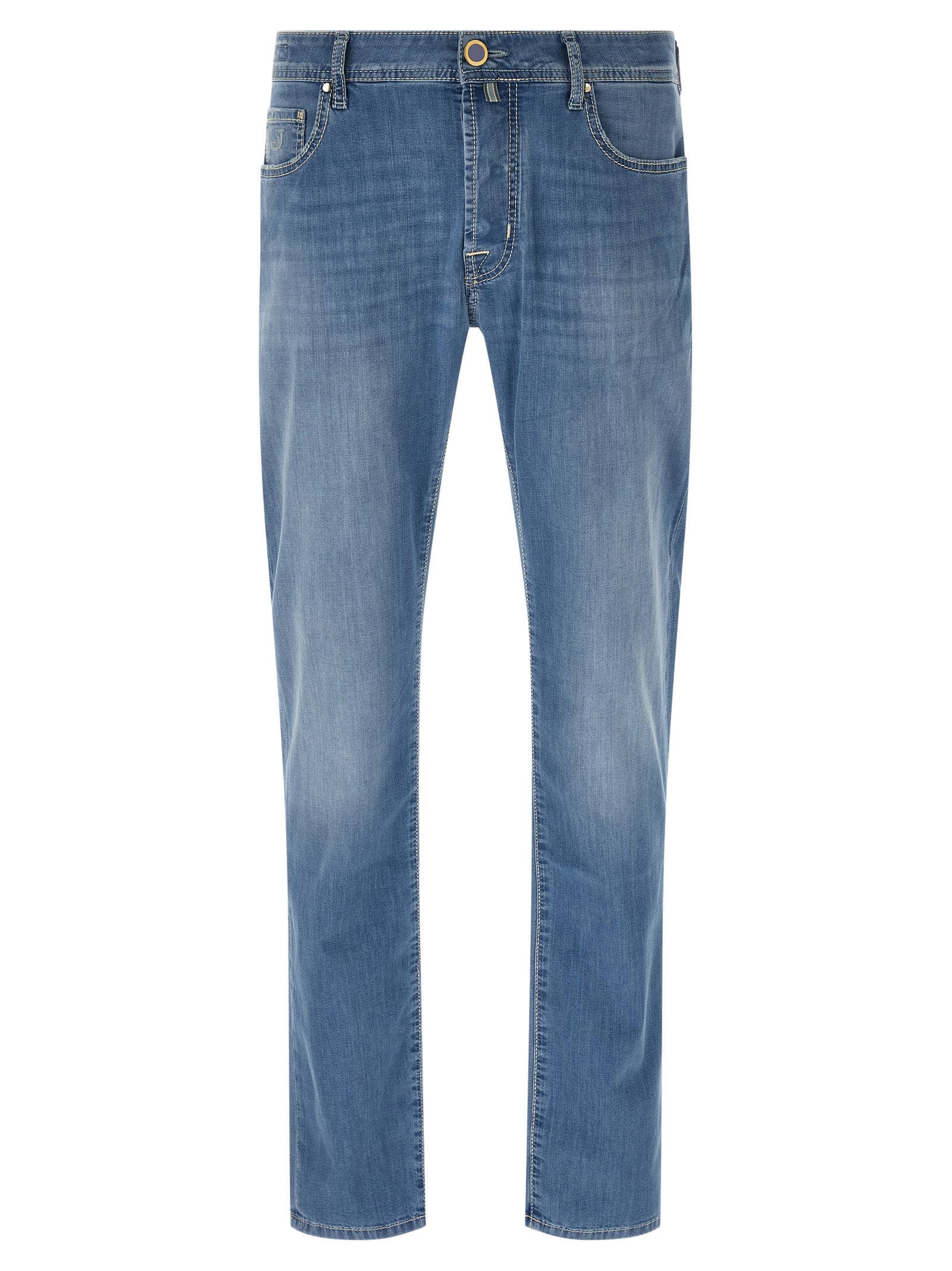 Jeans rectos de algodón azul Jacob Cohen