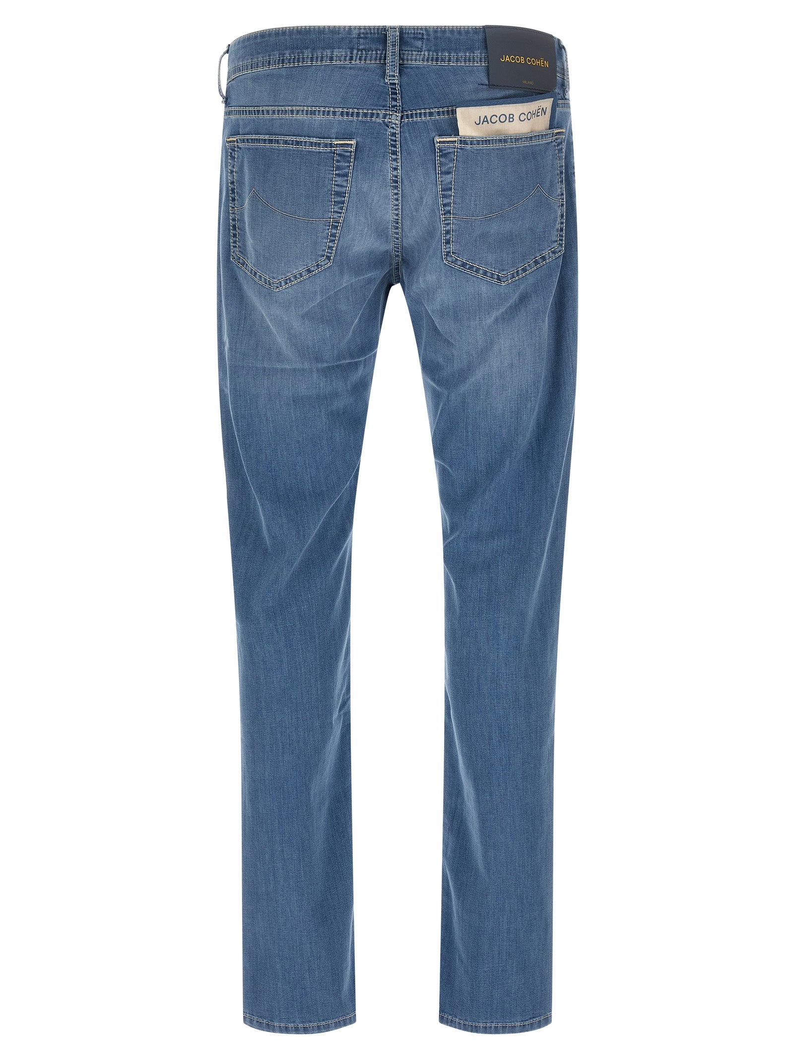 Jeans rectos de algodón azul Jacob Cohen