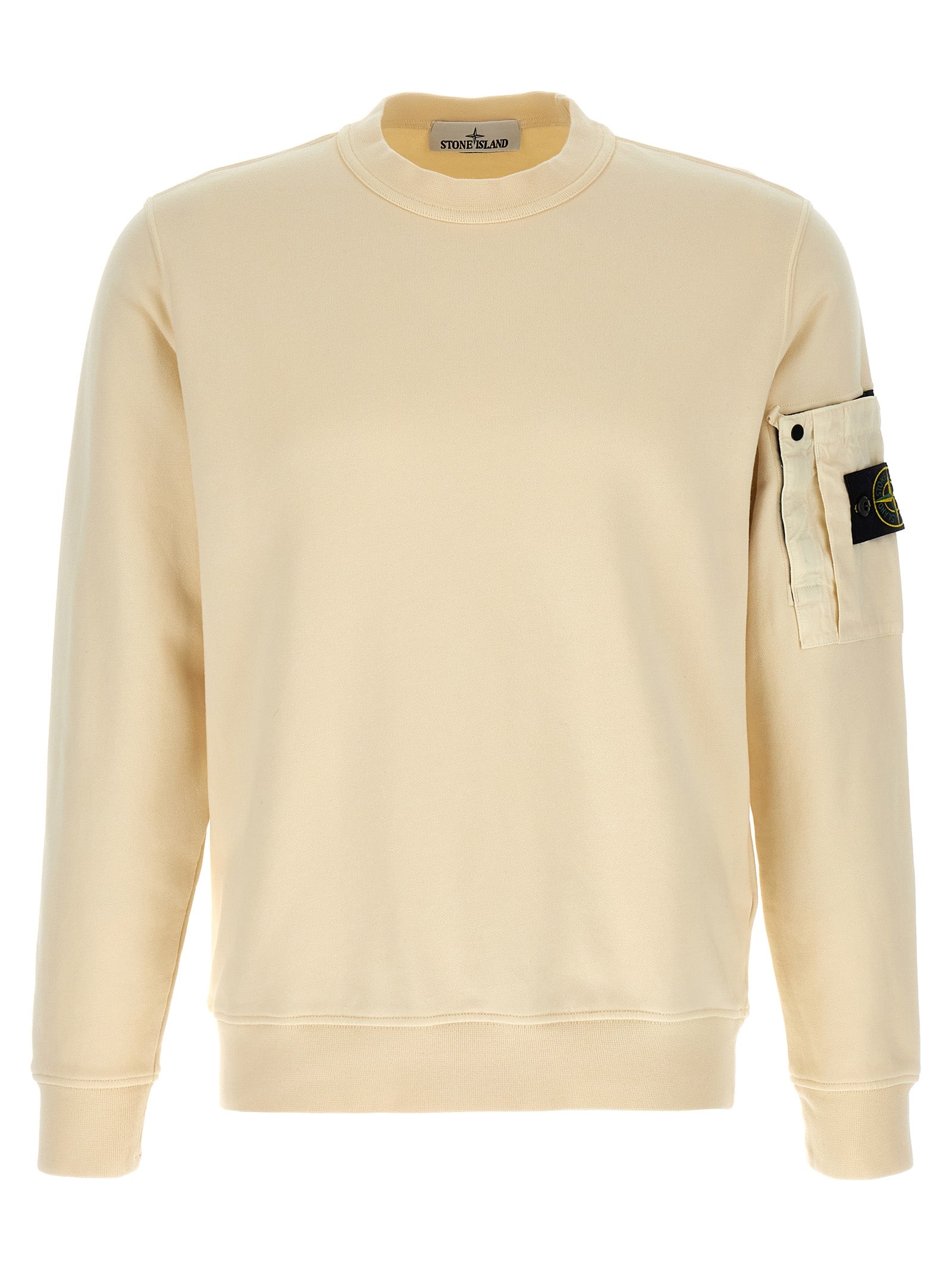 Sudadera de algodón beige Stone Island