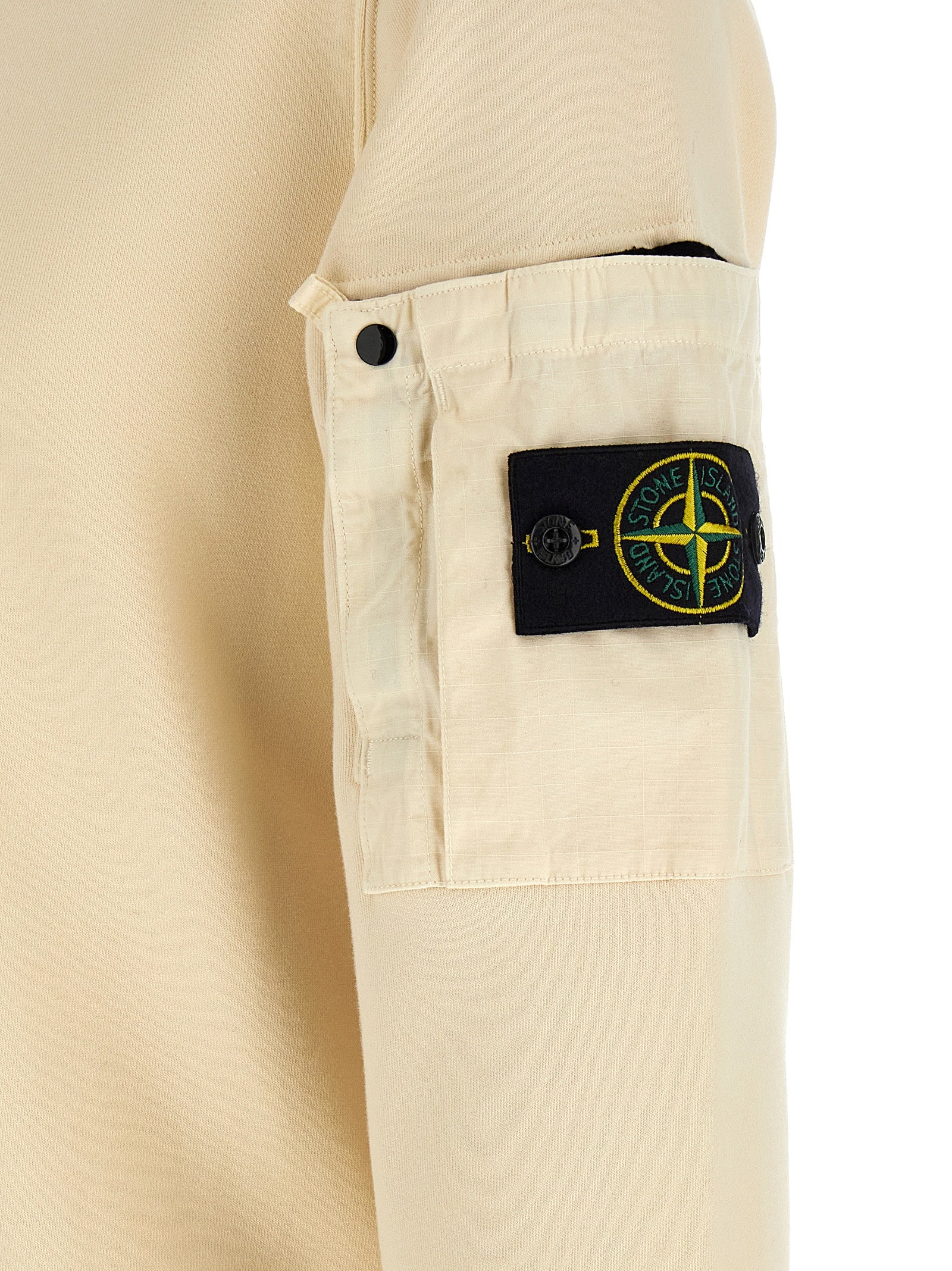Sudadera de algodón beige Stone Island