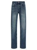 A.P.C. Blue Cotton Straight-Leg Jeans
