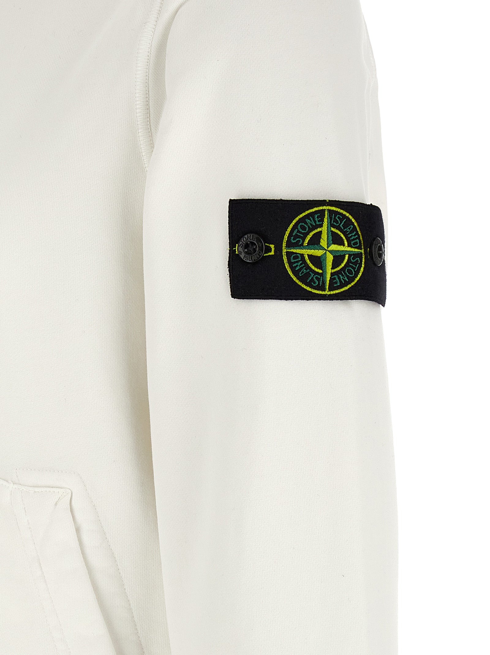 Sudadera de algodón blanca Stone Island