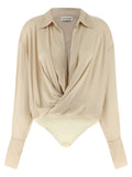 The Andamane Beige Viscose Bodysuit