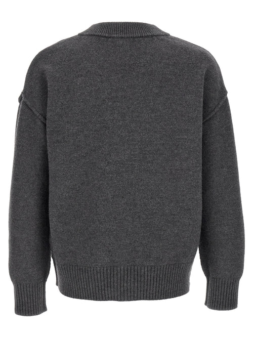 Cárdigan de Lana Gris Ami Paris