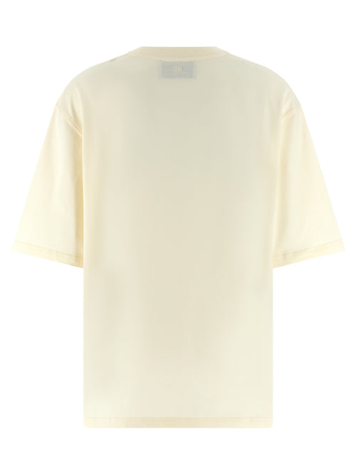 Camiseta de algodón beige Ami Paris