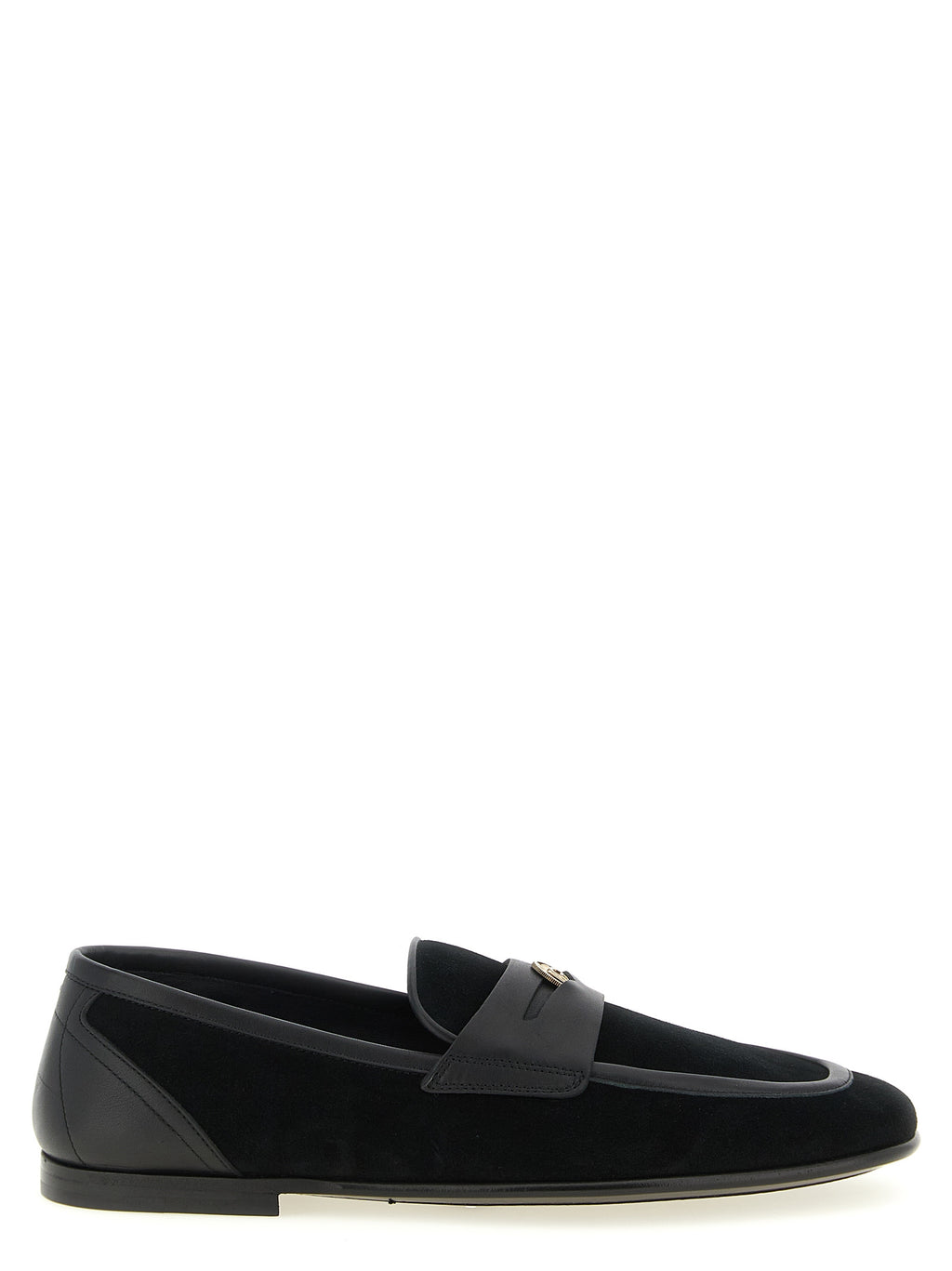 Mocasines sin cordones de piel de becerro negros Dolce & Gabbana