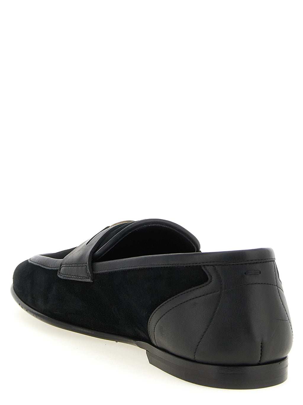 Mocasines sin cordones de piel de becerro negros Dolce & Gabbana