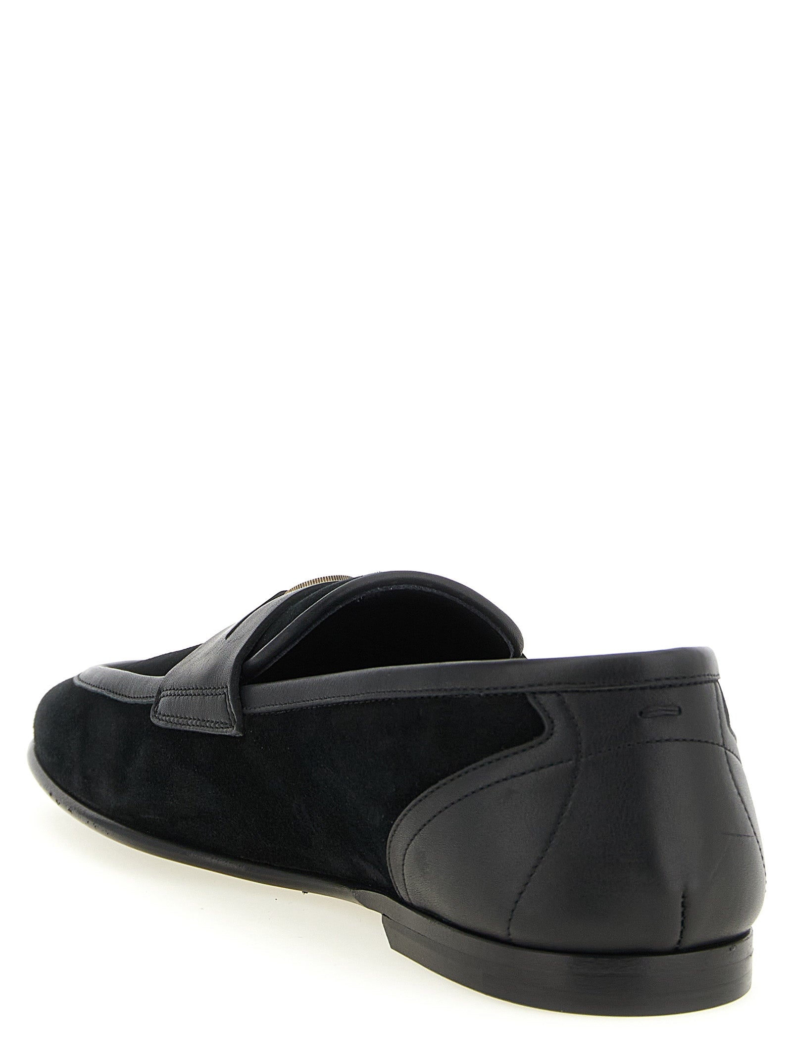 Mocasines sin cordones de piel de becerro negros Dolce & Gabbana