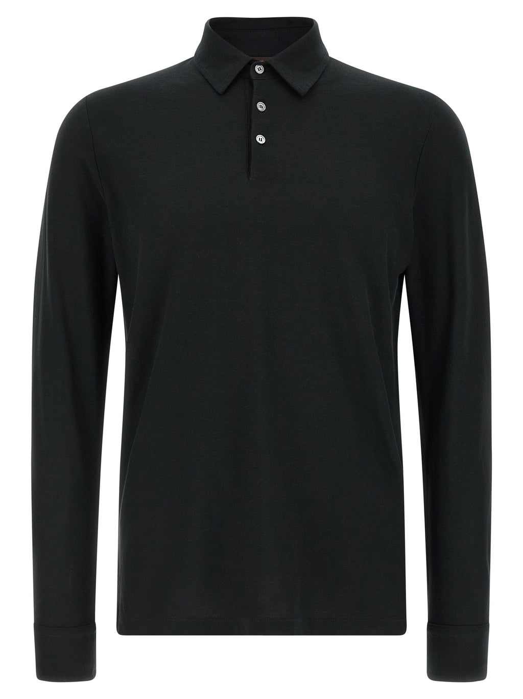 ZANONE Black Cotton Polo Shirt