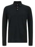 ZANONE Black Cotton Polo Shirt