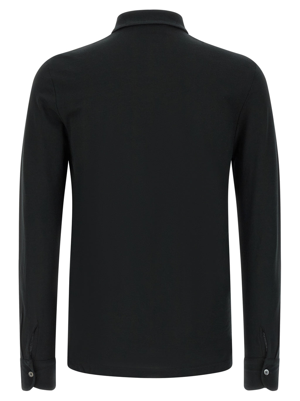 ZANONE Black Cotton Polo Shirt