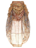 Zimmermann Multicolor Linen Midi Skirt