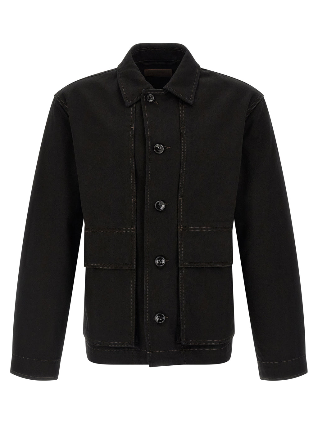 Lemaire Black Cotton Denim Jacket