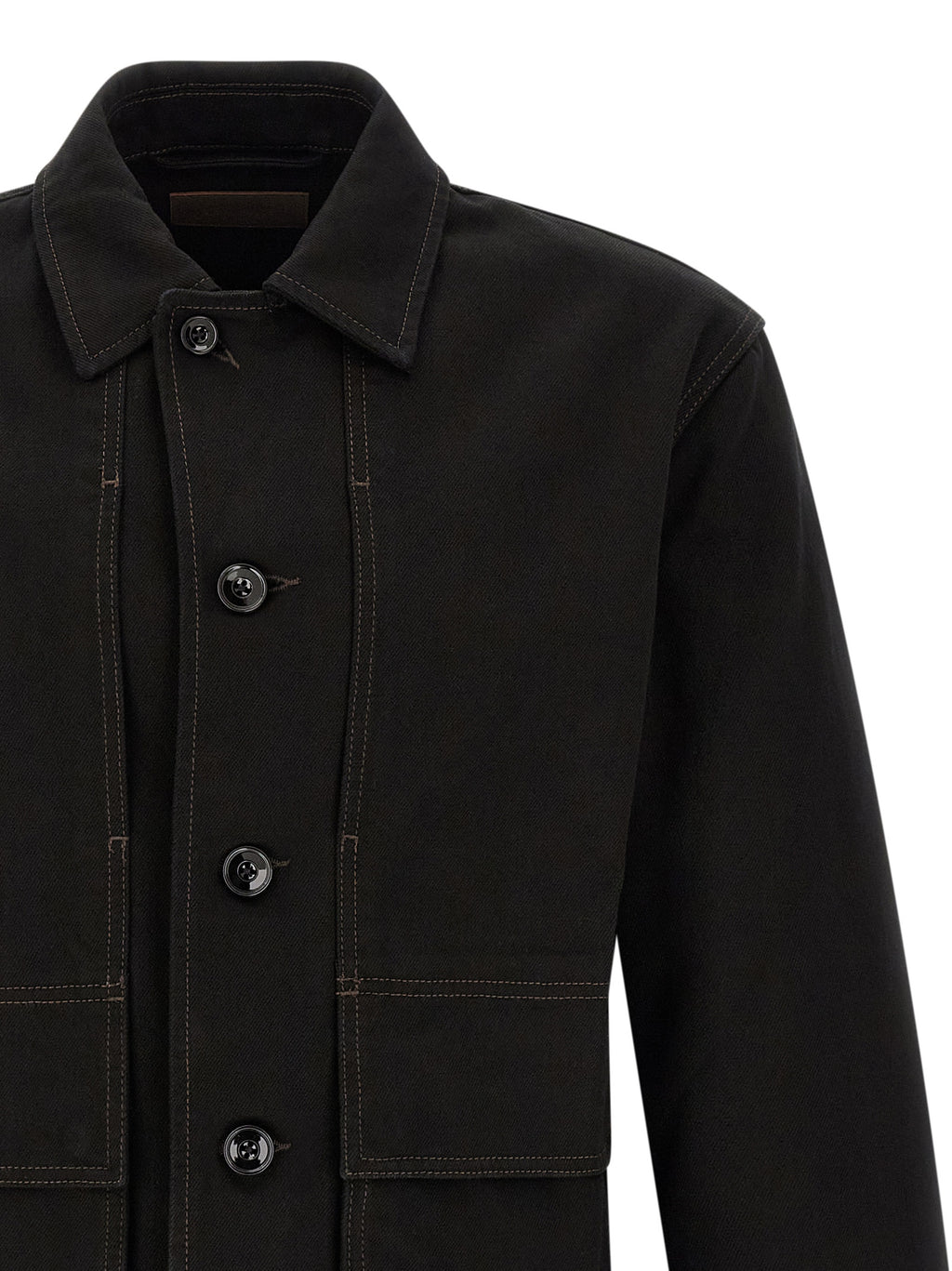 Lemaire Black Cotton Denim Jacket