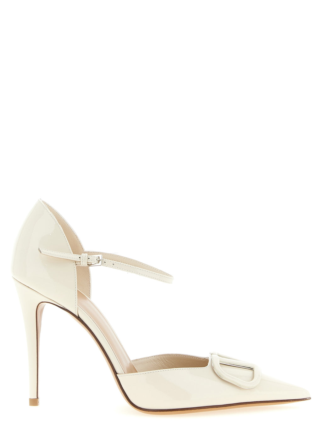 Valentino Garavani White Calfskin High Heel Pumps