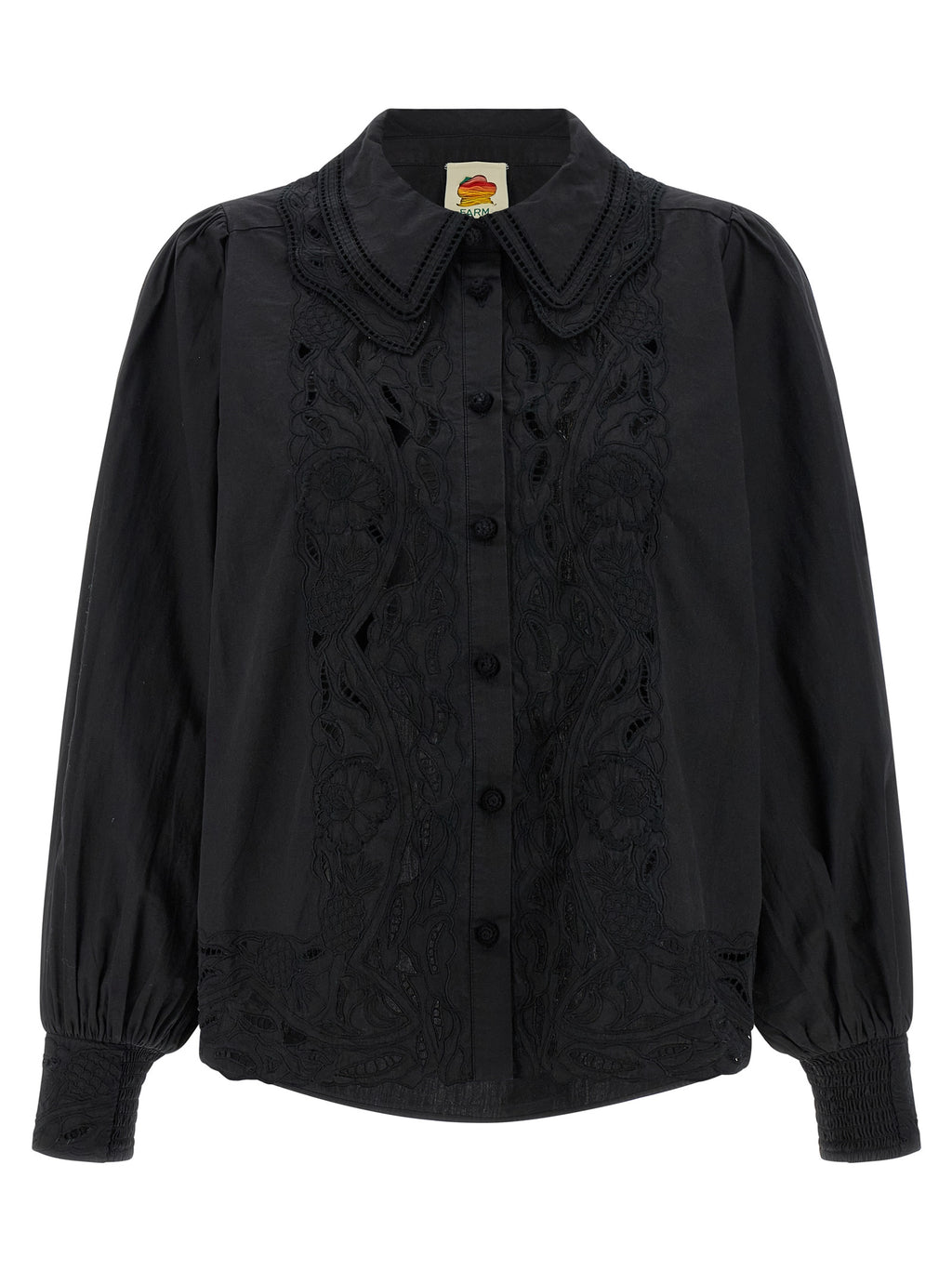 FARM RIO Black Cotton Blouse