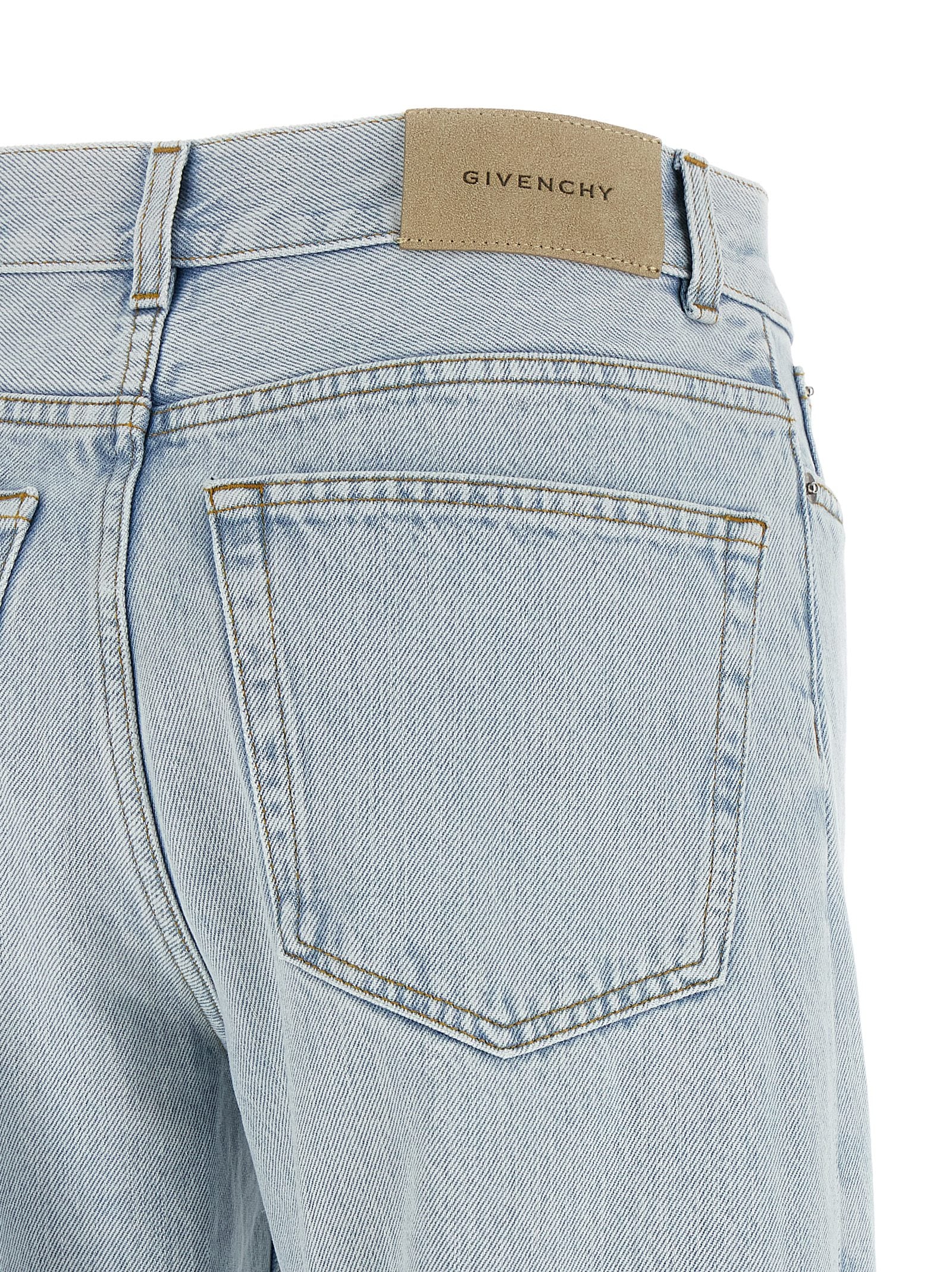 Jeans Givenchy azules de algodón de pierna recta