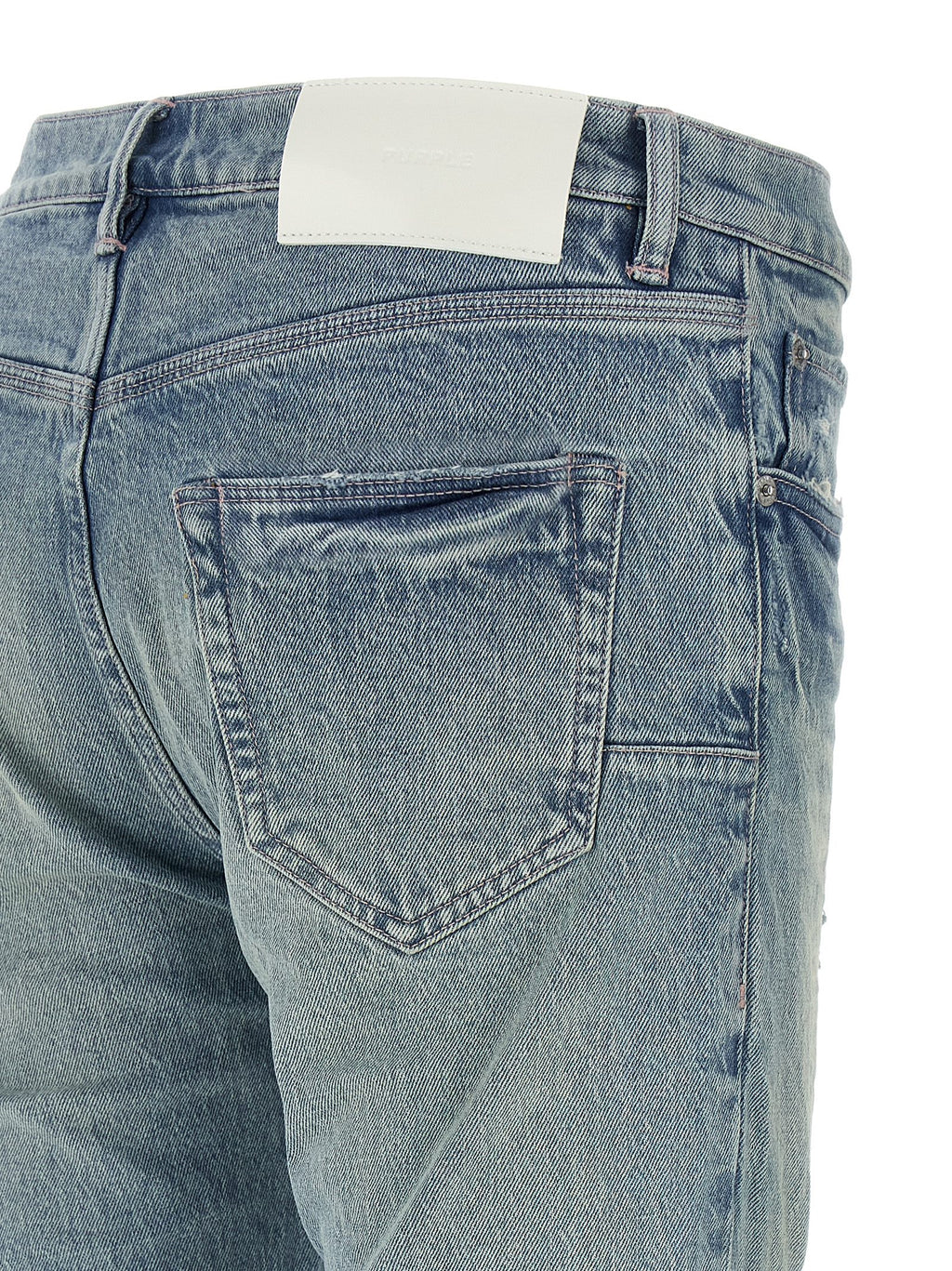 PURPLE Blue Cotton Skinny Jeans