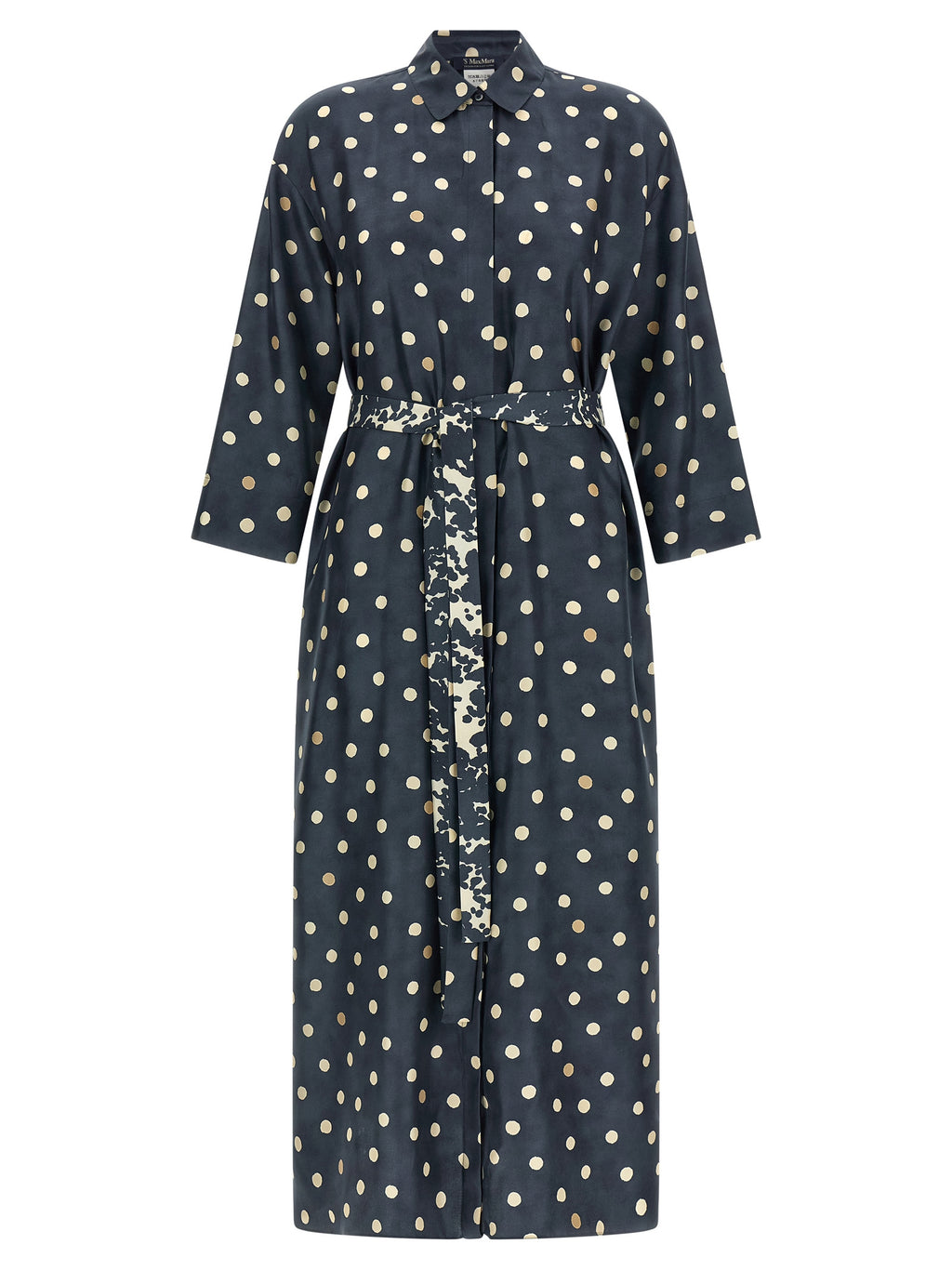 'S Max Mara Blue Silk Midi Dress