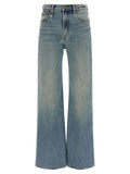R13 Blue Cotton Flared Jeans
