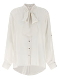 DI.LA3 PARI' White Silk Blouse