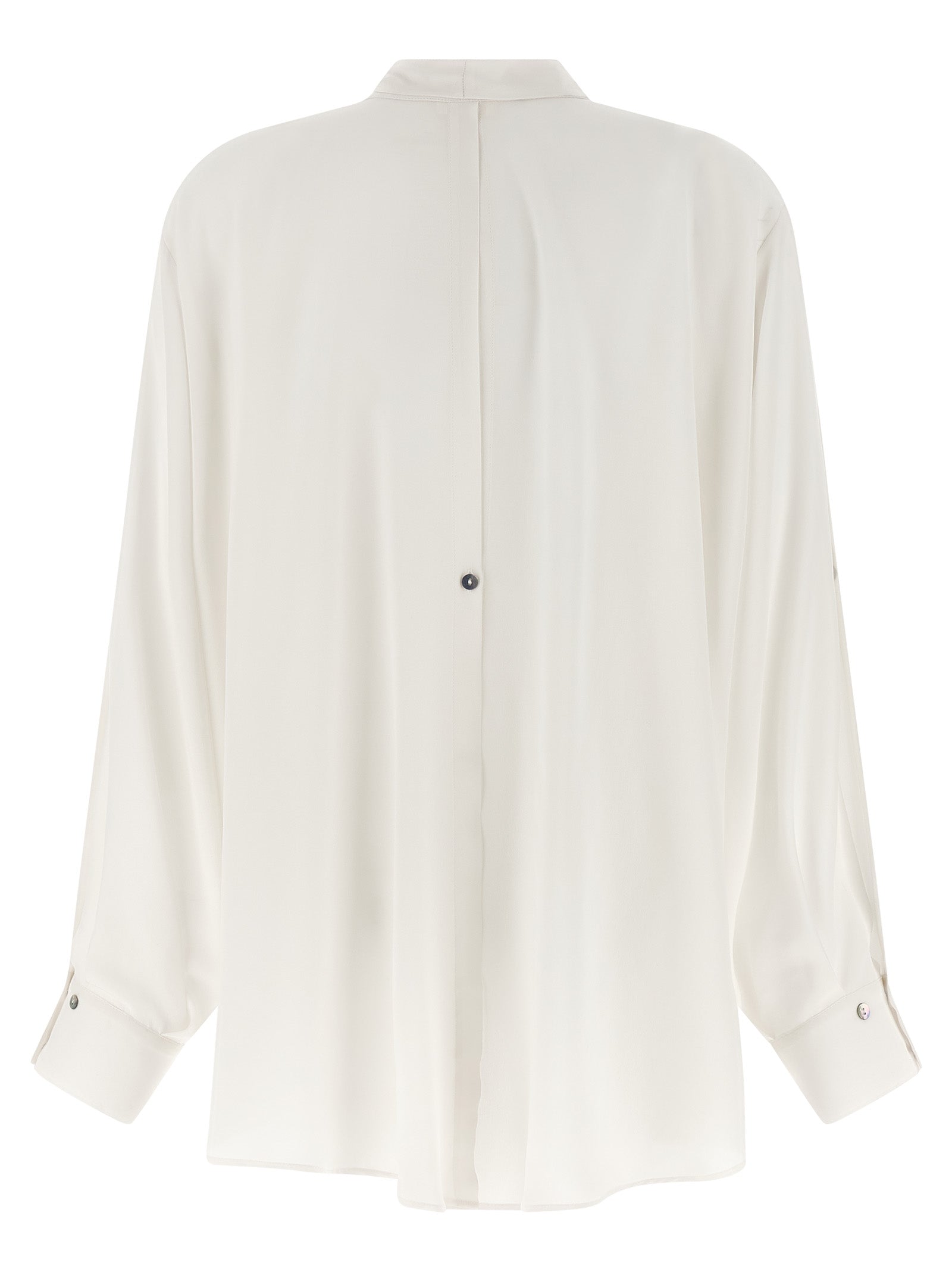 DI.LA3 PARI' White Silk Blouse