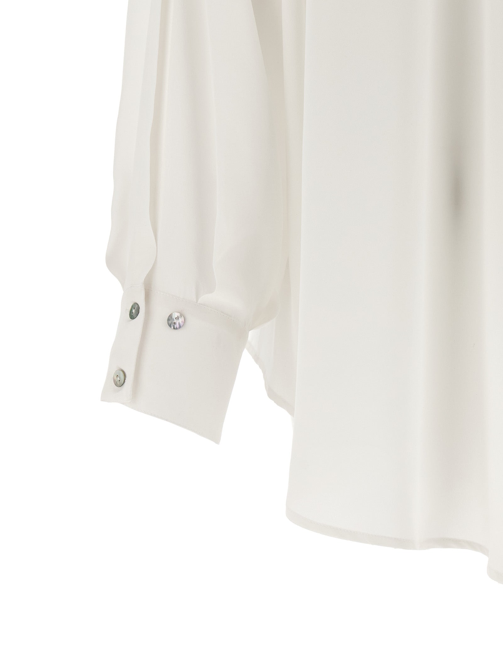 DI.LA3 PARI' White Silk Blouse