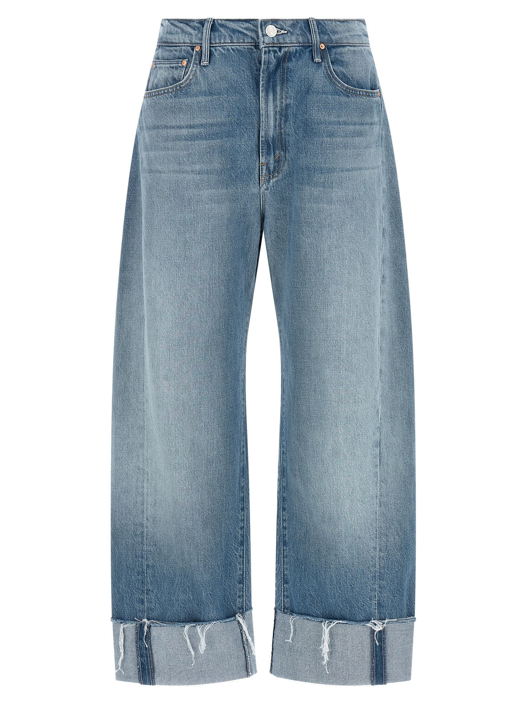 Vaqueros cropped Mother Denim de algodón azul