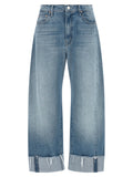 Vaqueros cropped Mother Denim de algodón azul