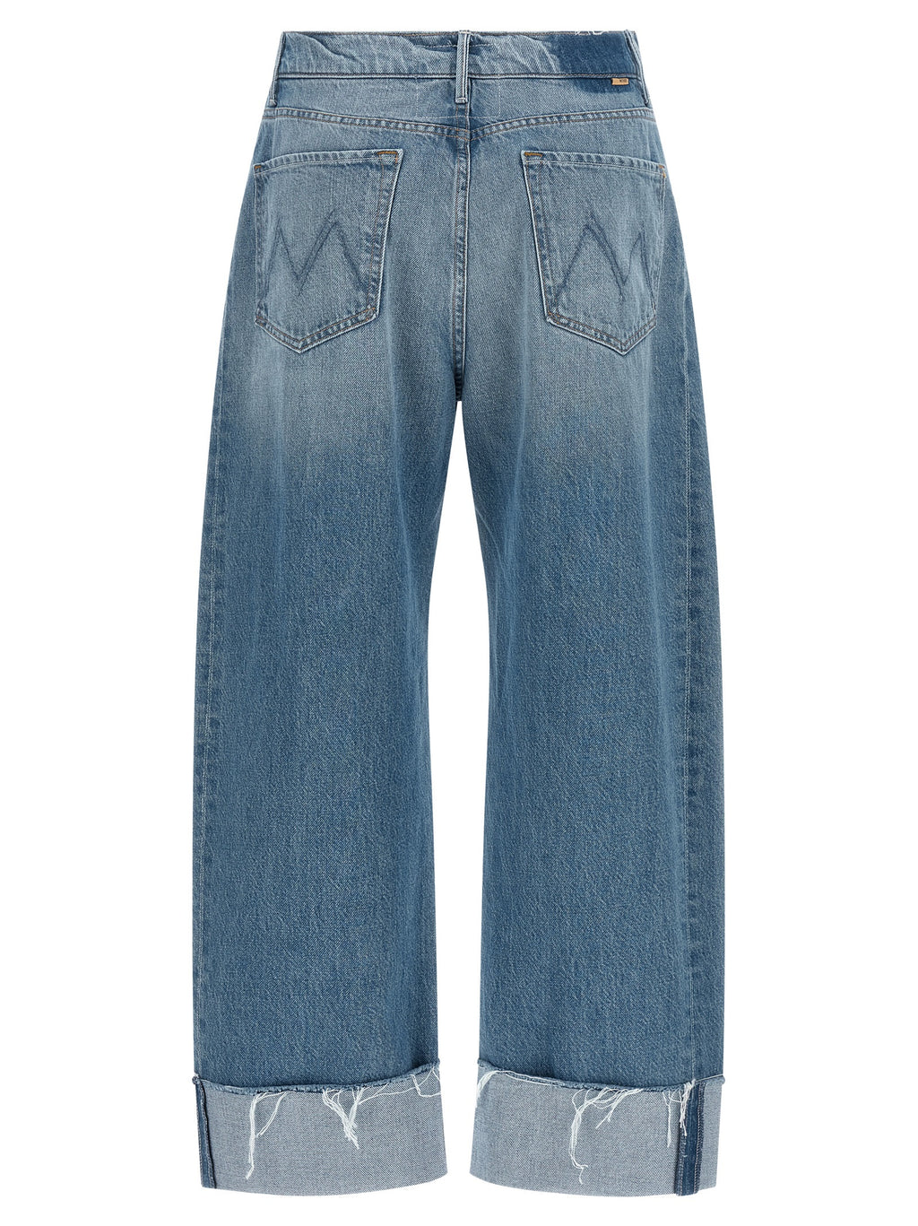 Vaqueros cropped Mother Denim de algodón azul