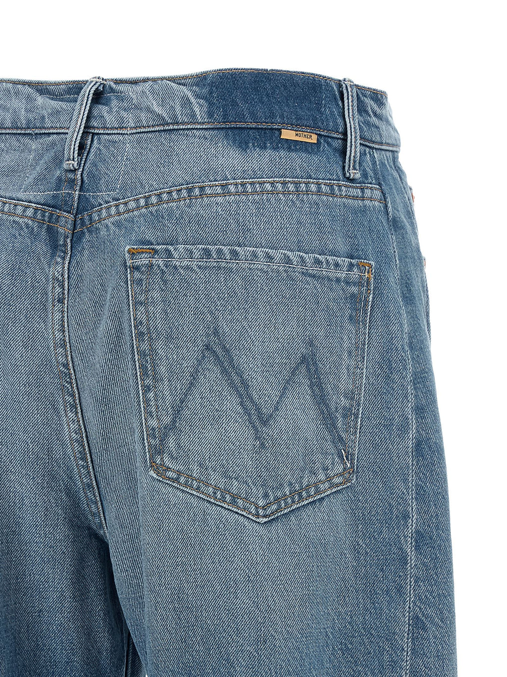 Vaqueros cropped Mother Denim de algodón azul