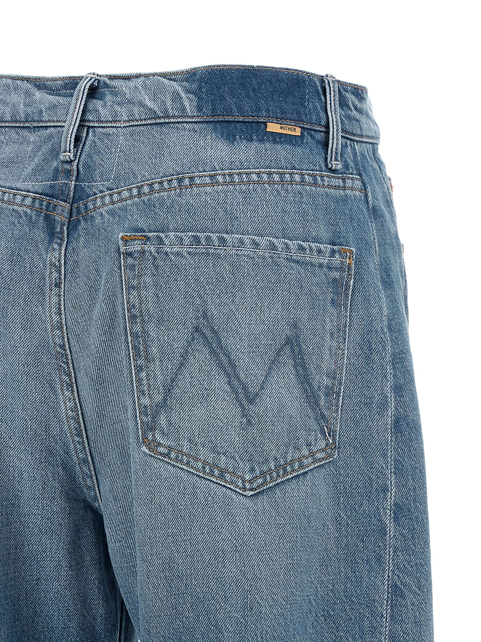 Vaqueros cropped Mother Denim de algodón azul