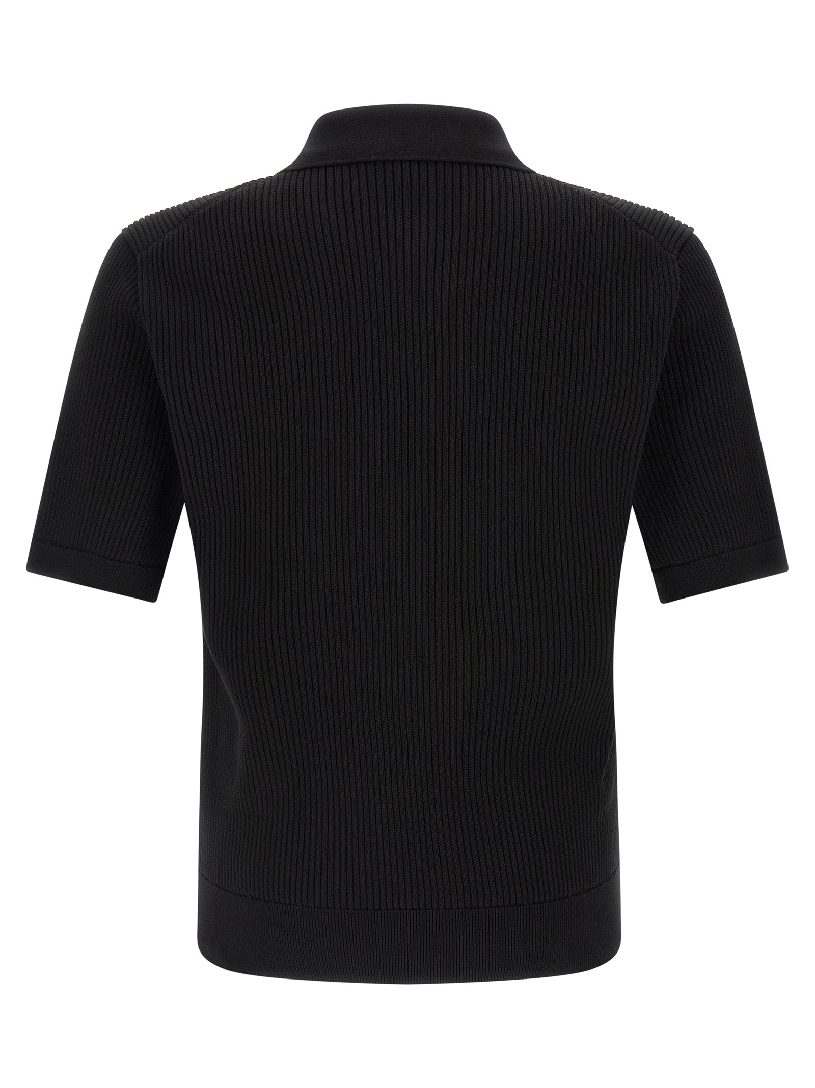 Polo de algodón negro de Dolce & Gabbana