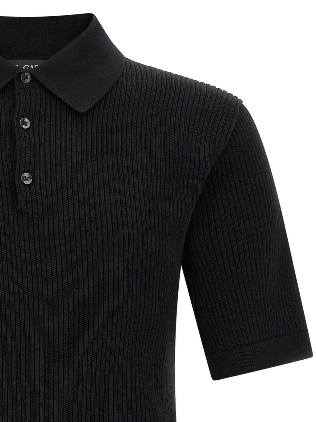 Polo de algodón negro de Dolce & Gabbana
