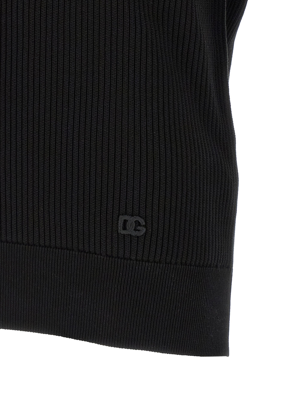Polo de algodón negro de Dolce & Gabbana