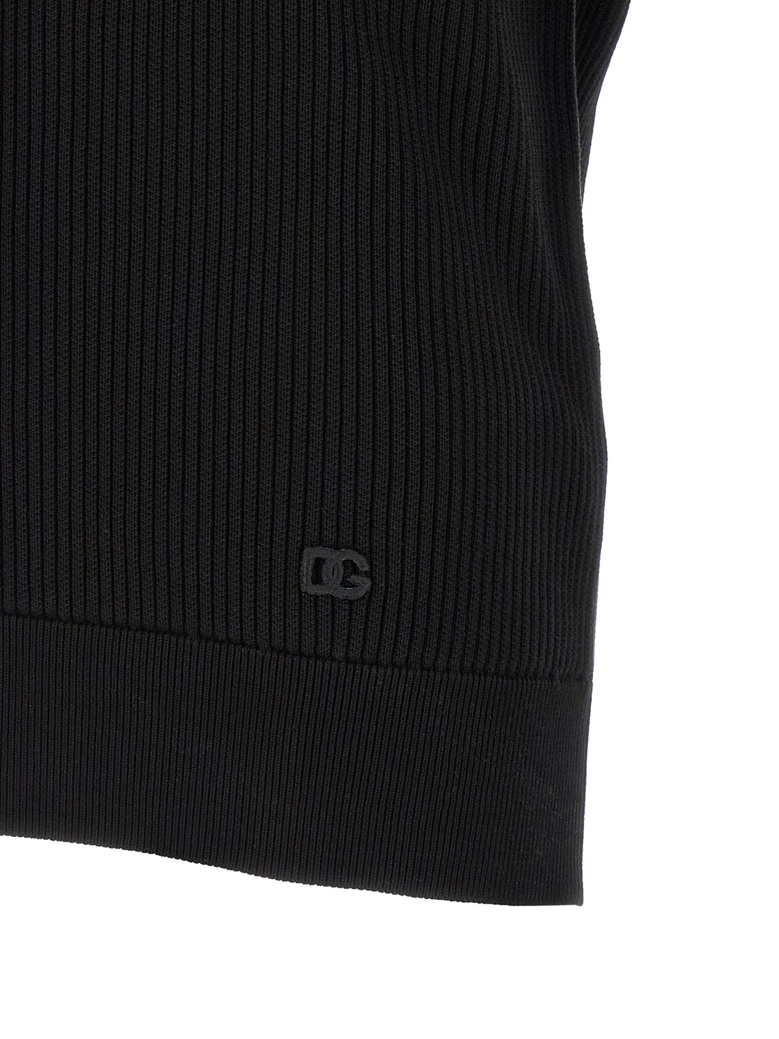Polo de algodón negro de Dolce & Gabbana