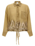 NUDE Brown Tencel Blouse