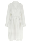 NUDE White Cotton Midi Dress