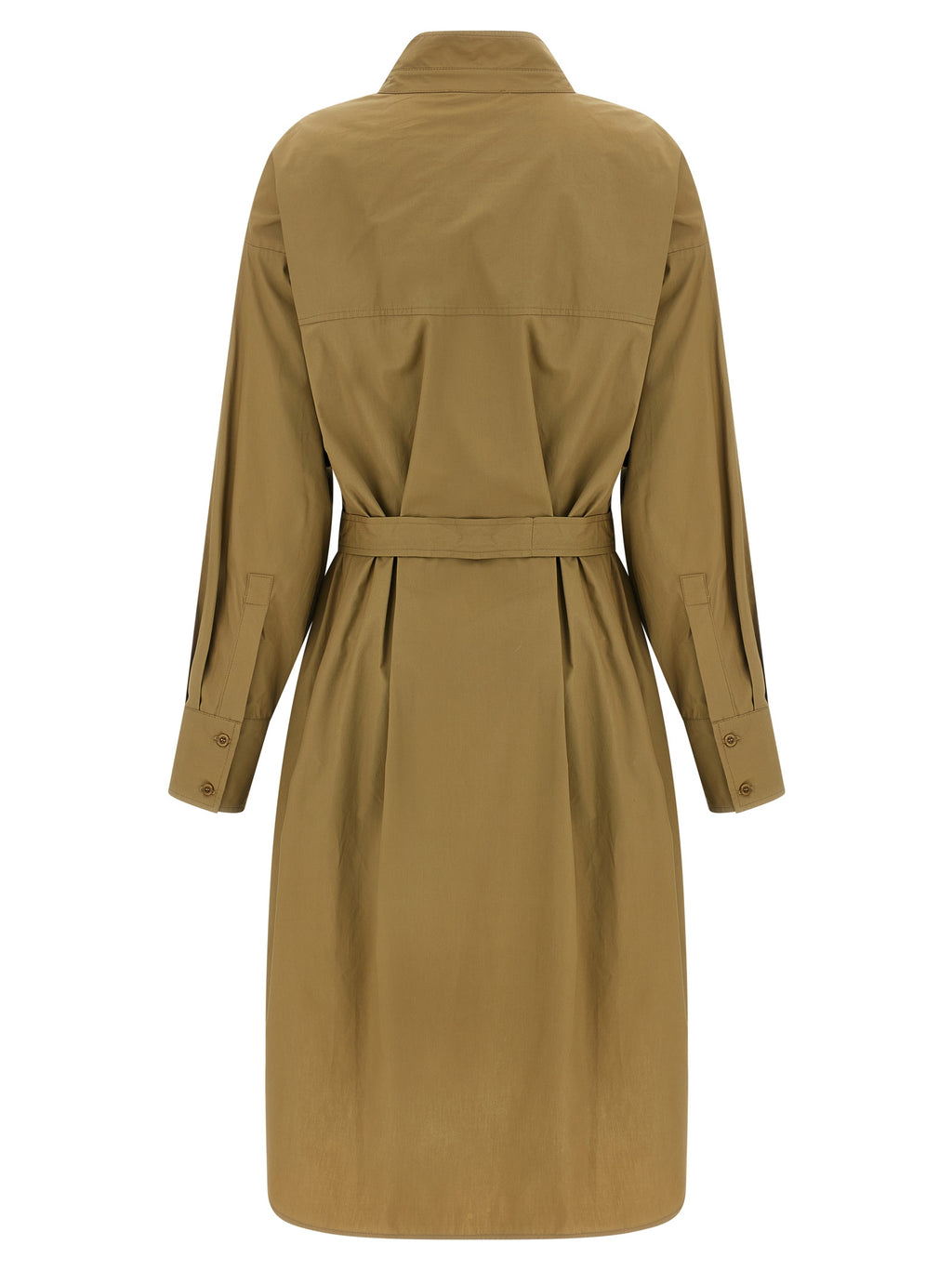 NUDE Brown Cotton Midi Dress