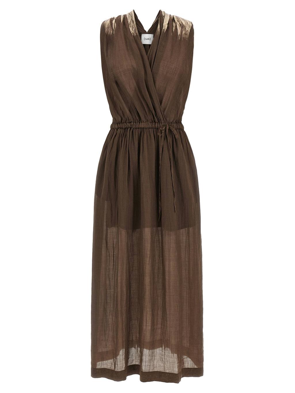 NUDE Brown Tencel Long Dress