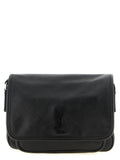 Bandolera Saint Laurent de piel de becerro negra