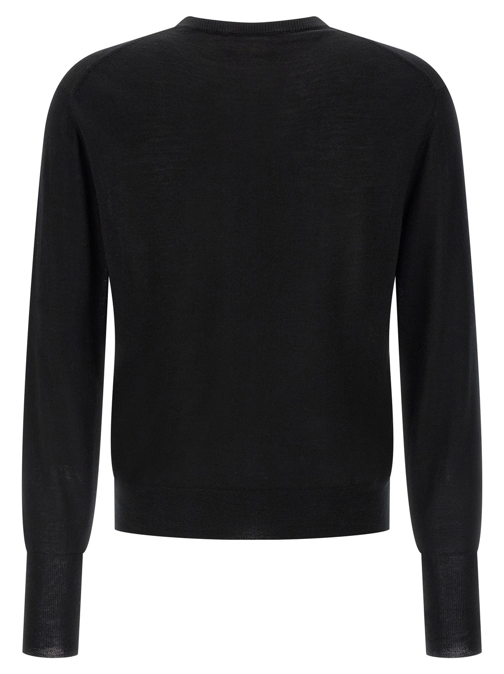 MA'RY'YA Black Virgin Wool Cardigan
