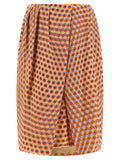 Dries Van Noten Multicolor Silk Midi Skirt