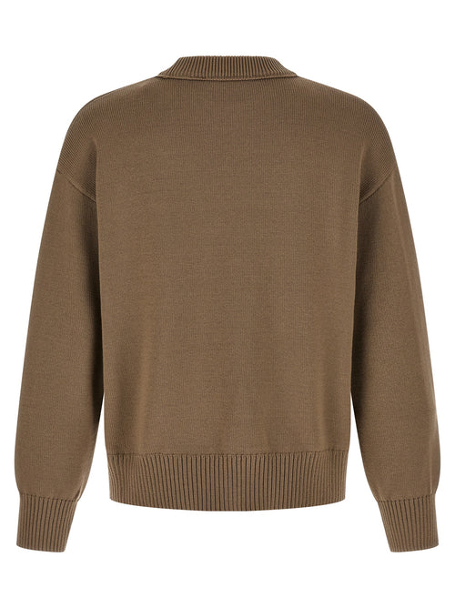 Cárdigan Ami Paris de Lana Beige