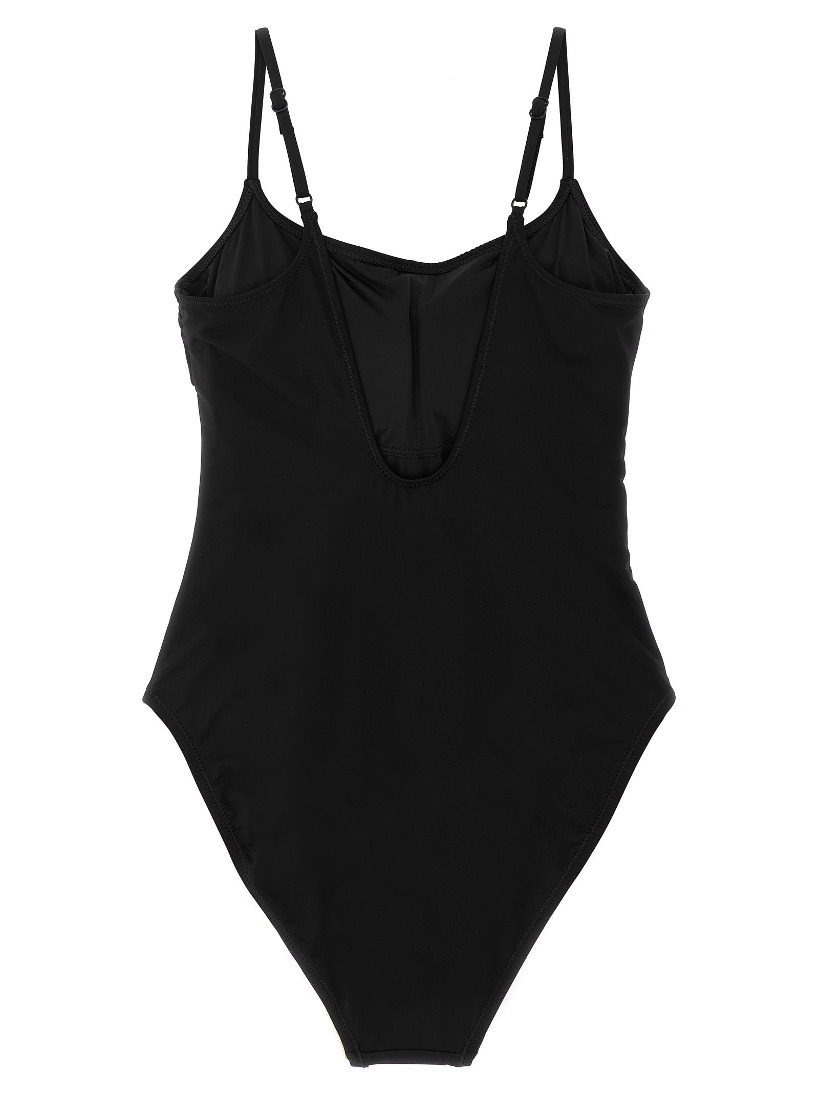 Traje de baño de una pieza de nailon negro Polo Ralph Lauren